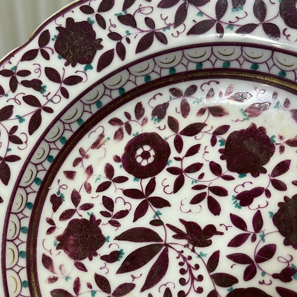 Royal Vienna Floral Soup Plate  1744-1749 ? Bindenschild Red Shield Antique - Picture 4 of 11